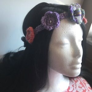Boho Headband w/ Chakra Clear Quartz Crystal. New.